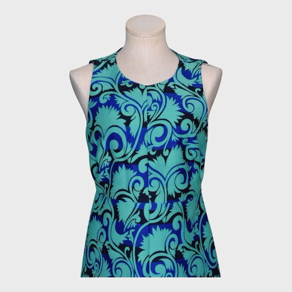 J Crew Vineyard Jacquard Sleeveless A-Line Dress
